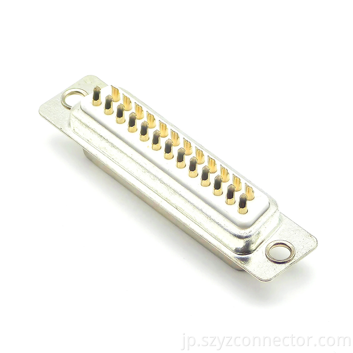 D-Sub Connector:Female Solder Type Termination Full Gold Plating White RoHS Compliant 25P